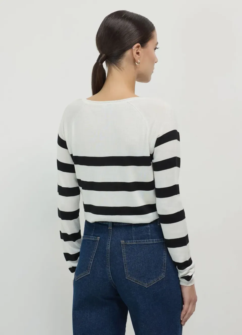 Calliope pull rayé femme col rond manches raglan