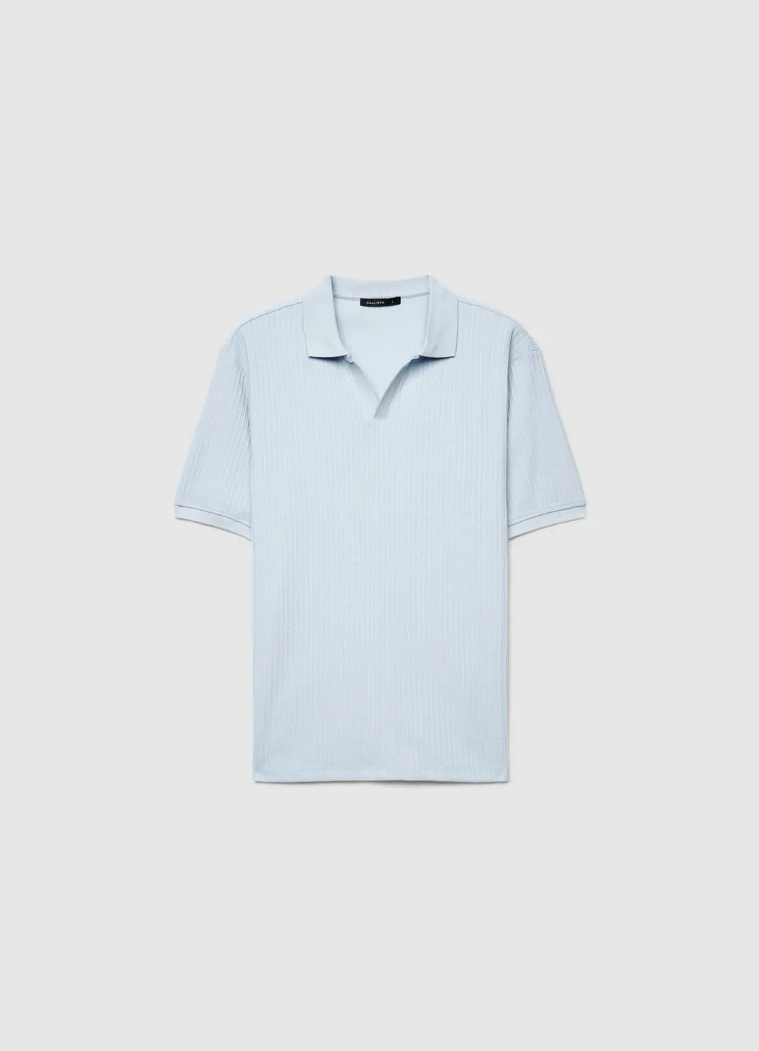 Calliope polo cotele homme col V manches courtes uni
