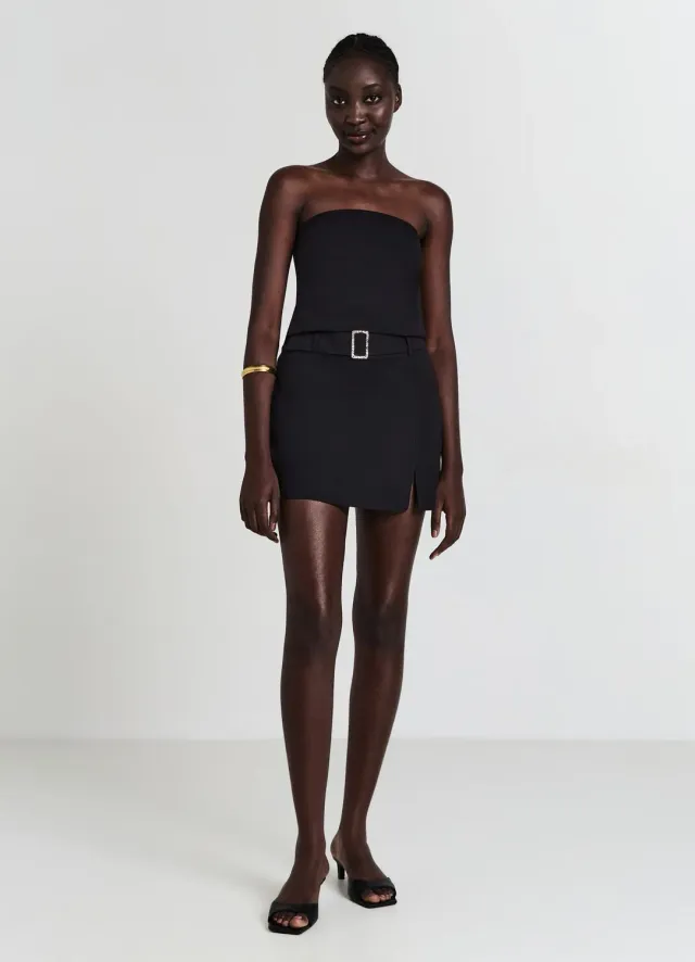 Calliope jupe-short femme coton avec ceinture