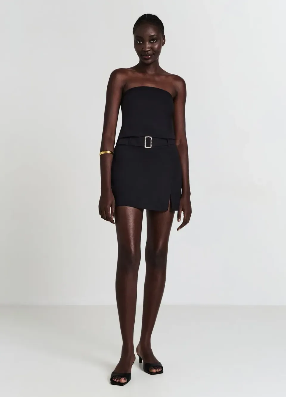 Calliope jupe-short femme coton avec ceinture