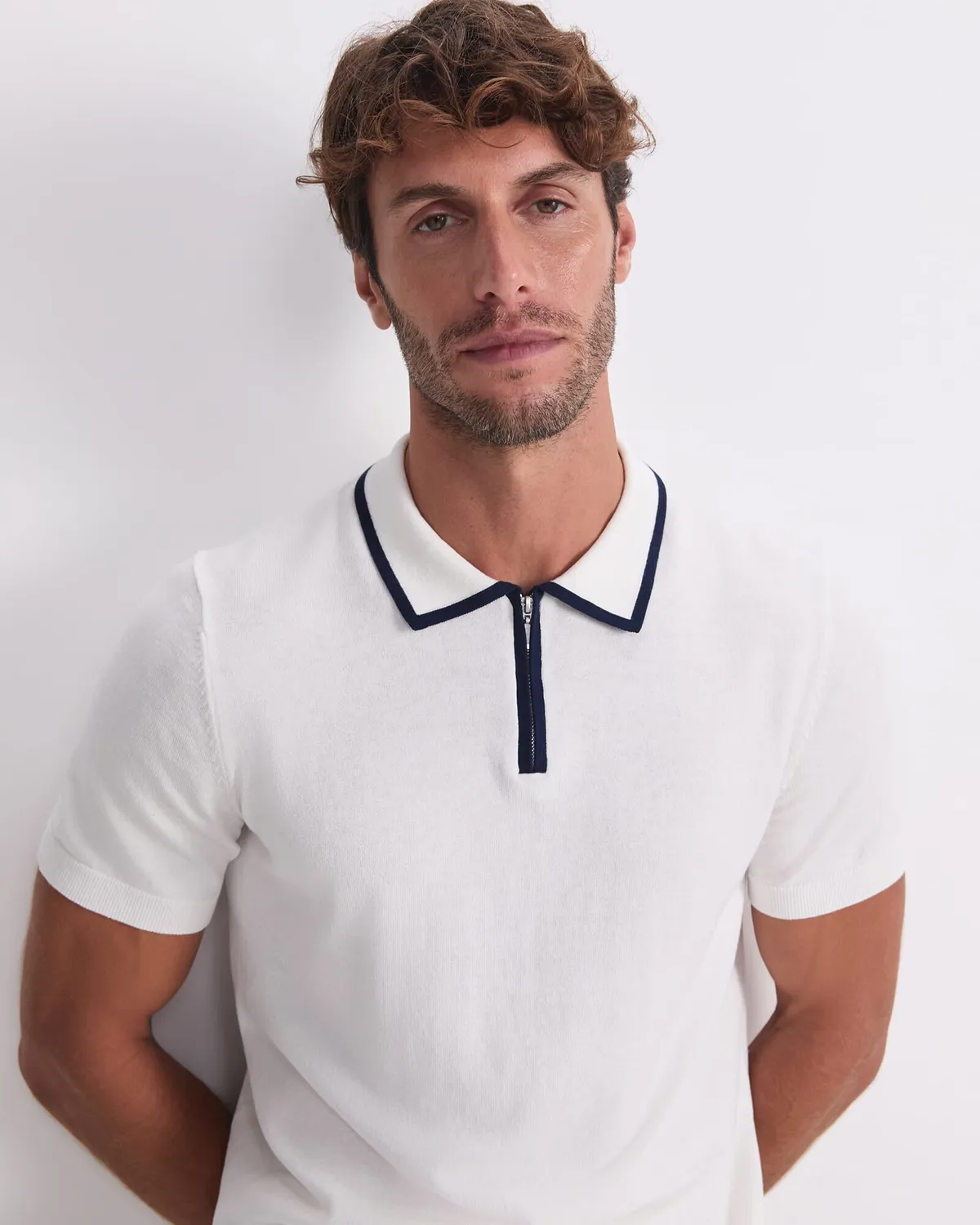 SportsCraft Brookes polo knit zip homme