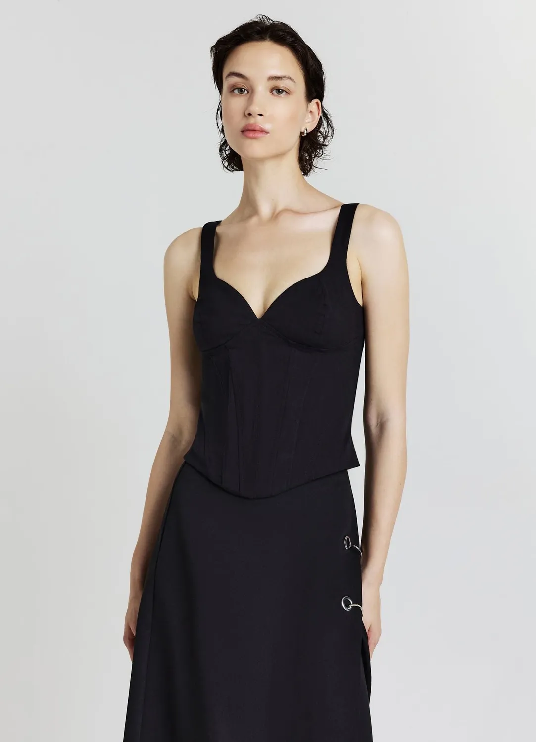 Calliope top bustier à baleines uni femme