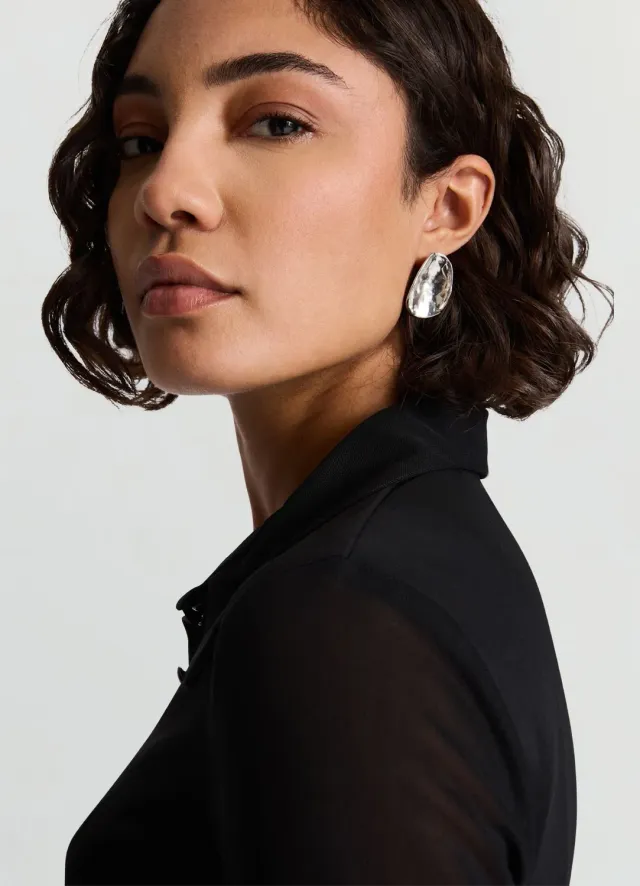 Calliope lot 3 boucles d'oreilles femme perle martelé