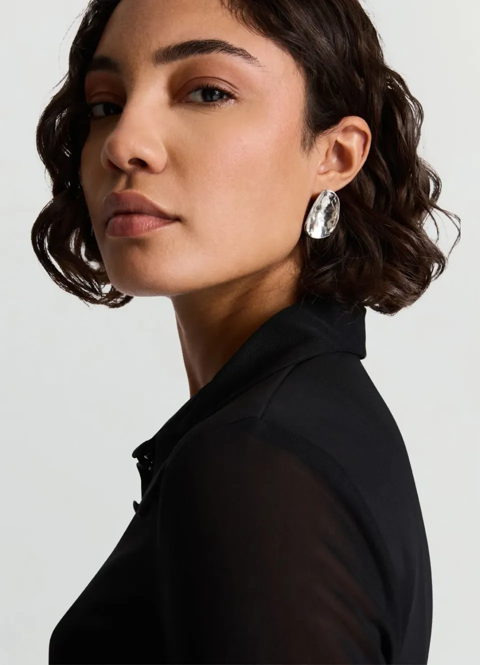 Calliope lot 3 boucles d'oreilles femme perle martelé