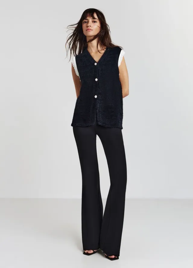 Calliope Top Sans Manches Passementerie Femme Col V