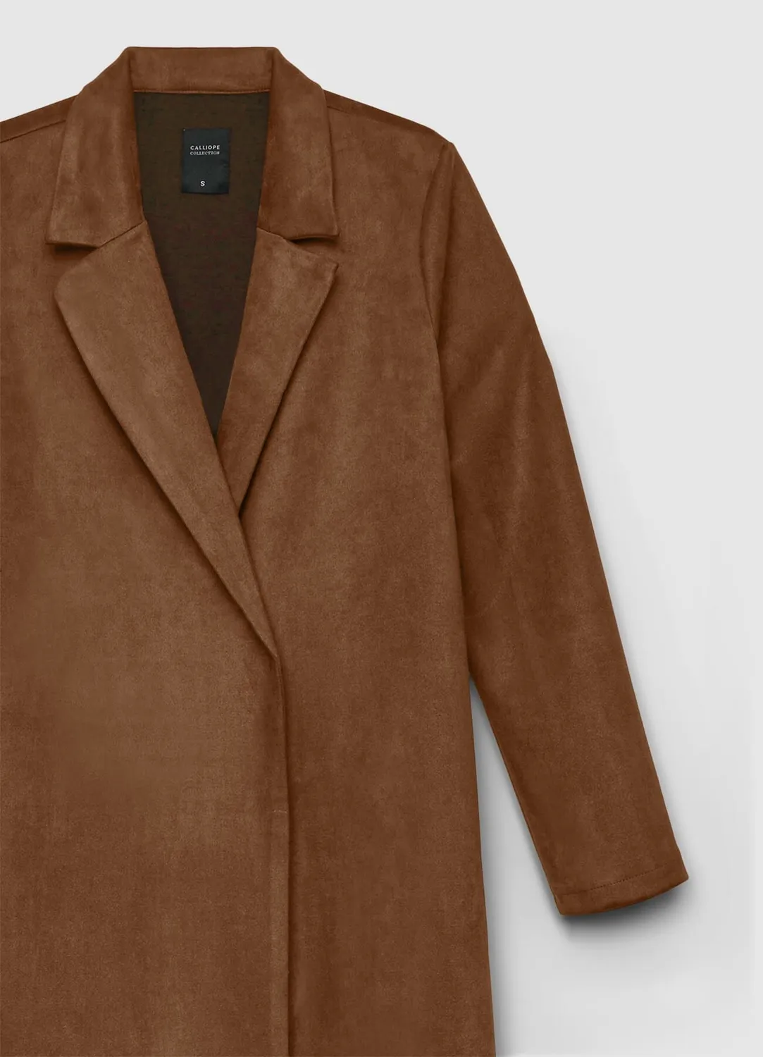Calliope manteau femme effet suède sans fermeture M