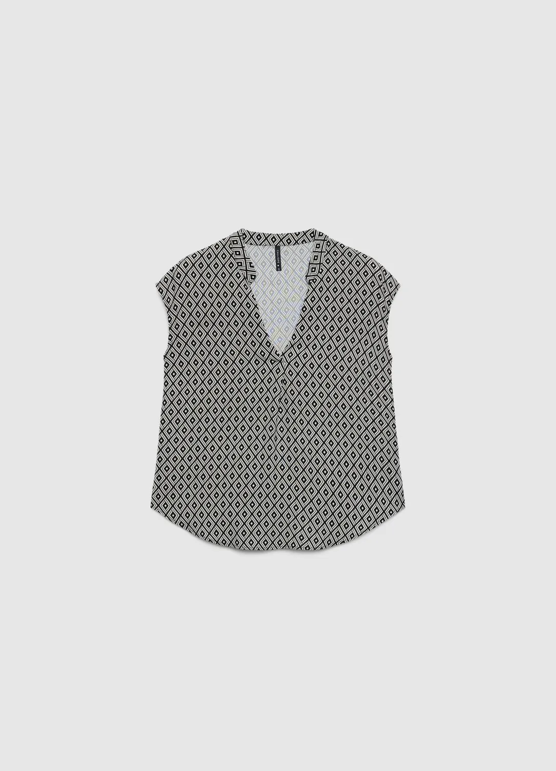 Calliope chemise femme col coréen motif géométrique