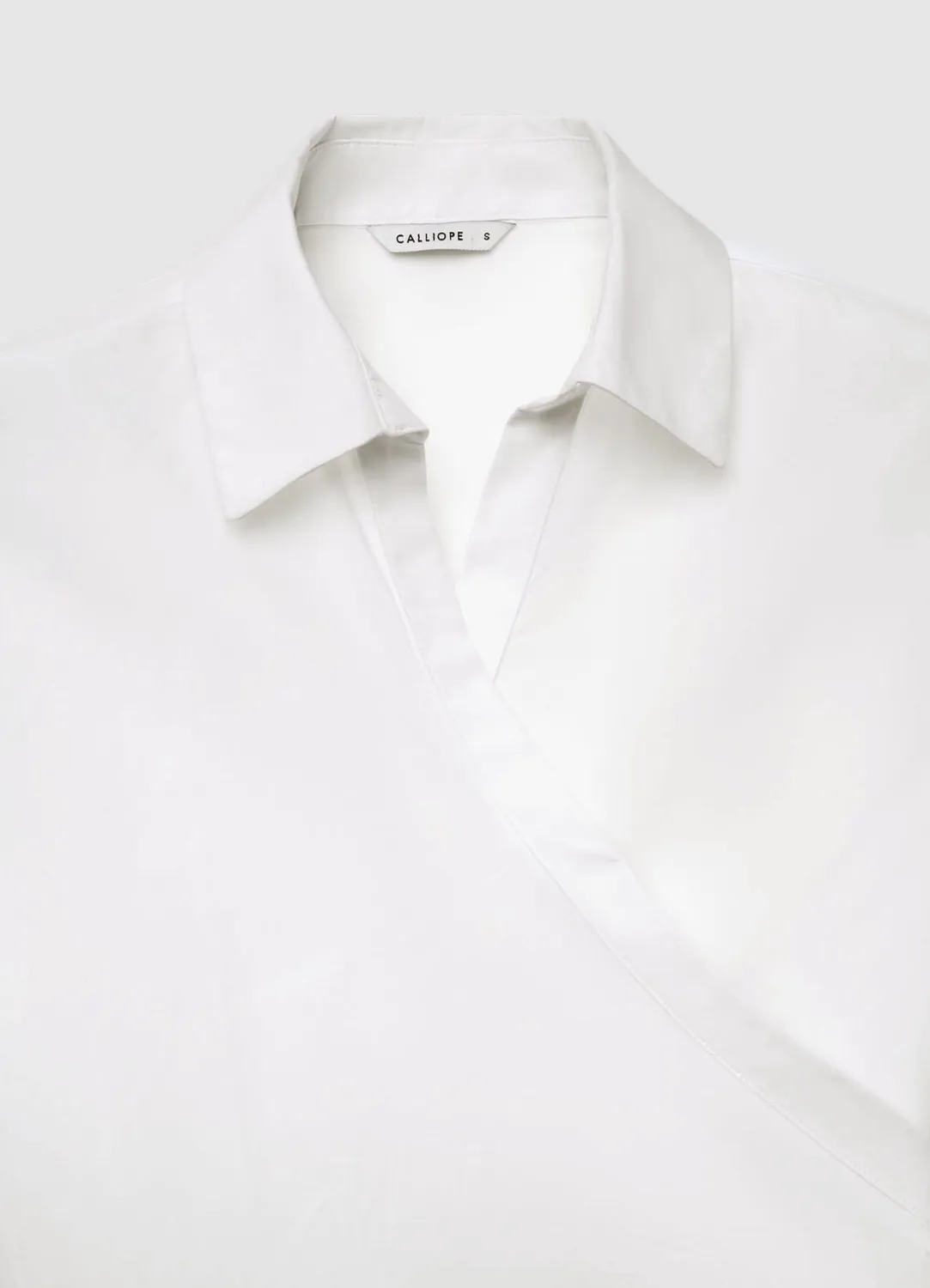 Calliope chemise croisée crop femme bureau