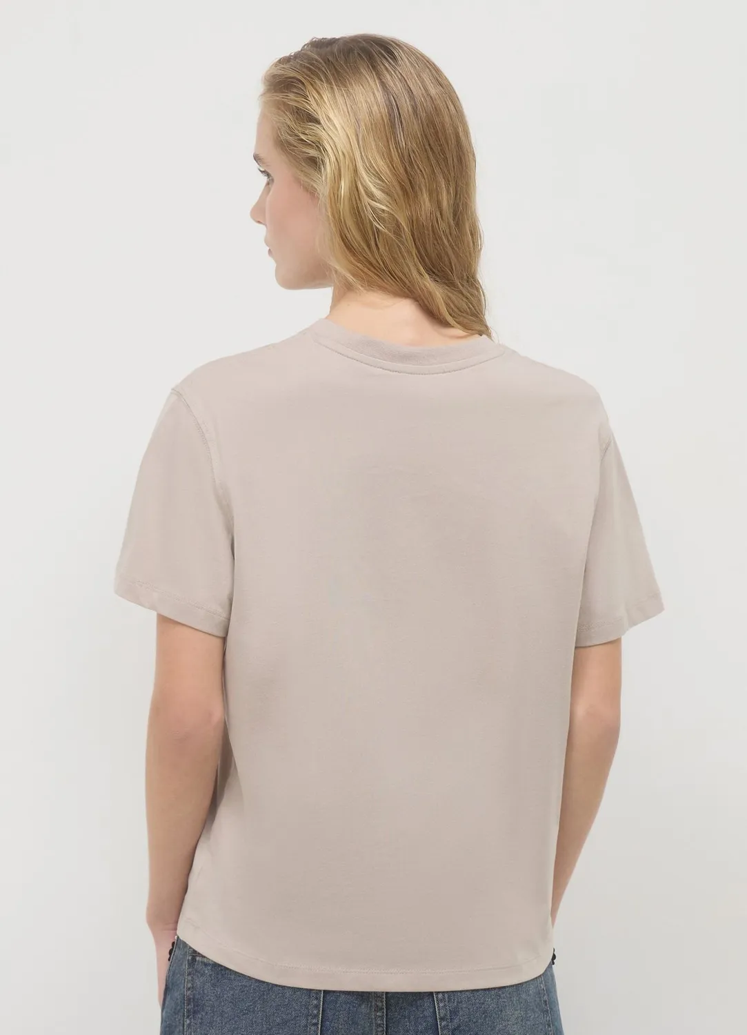 Calliope t-shirt femme col rond coton uni
