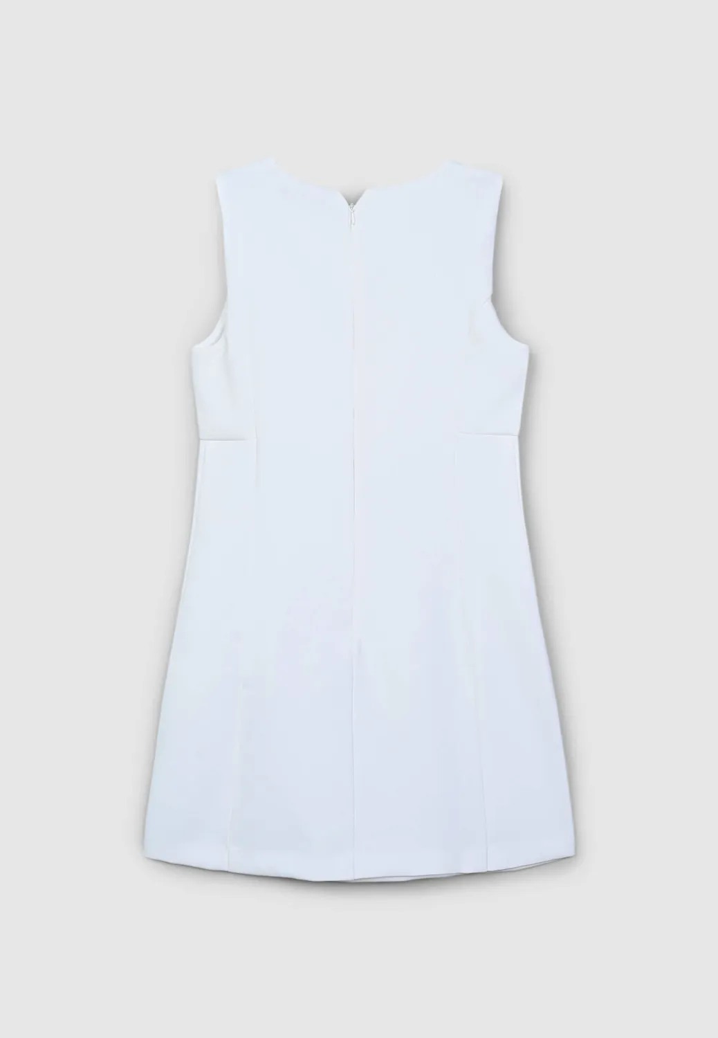 Calliope mini-robe unie sans manches sixties