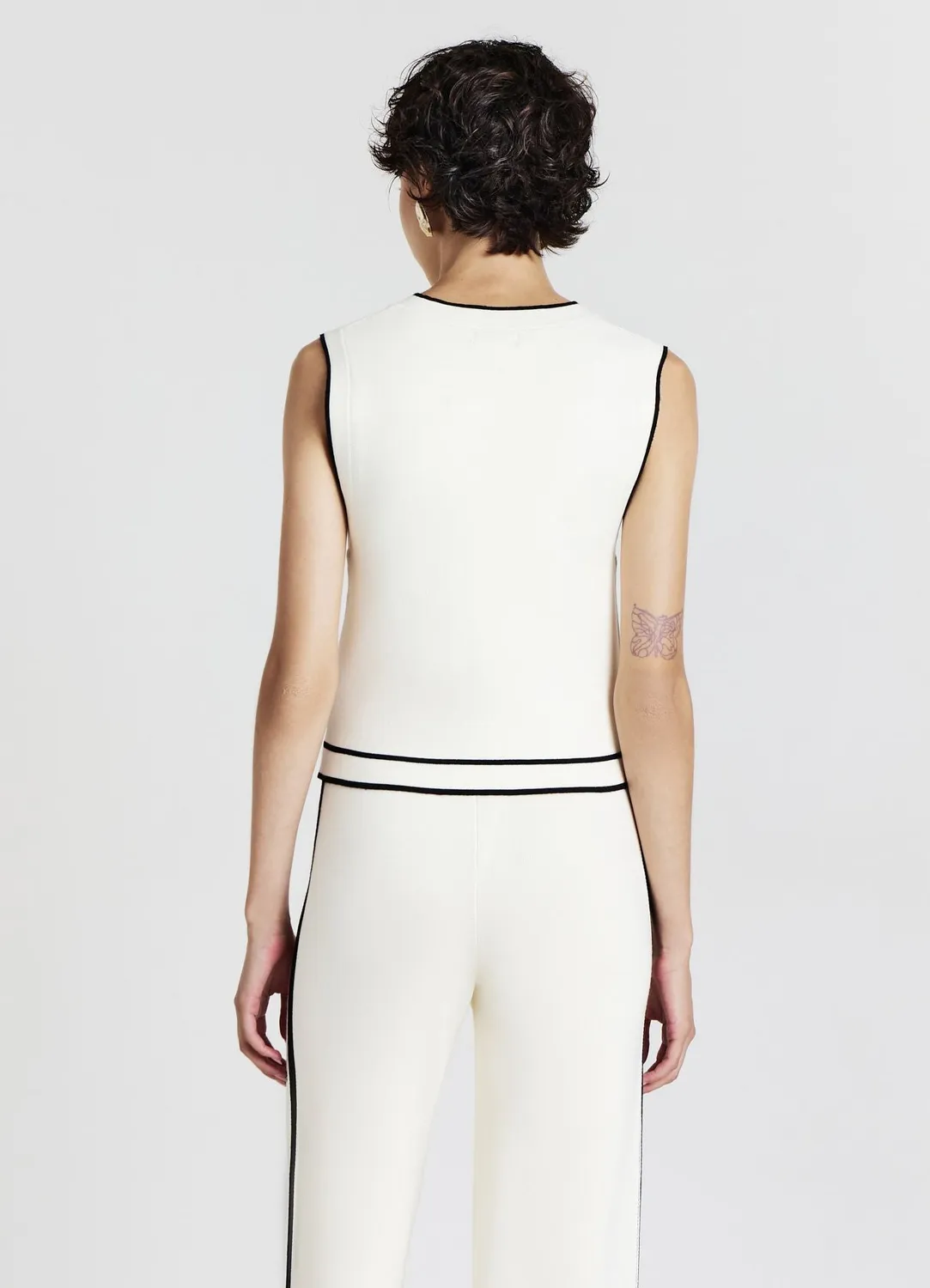 Calliope gilet femme maille boutons profils contraste