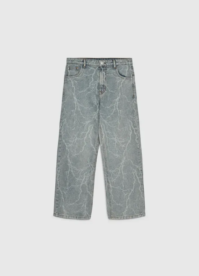 Calliope jean wide leg garcon imprime all over