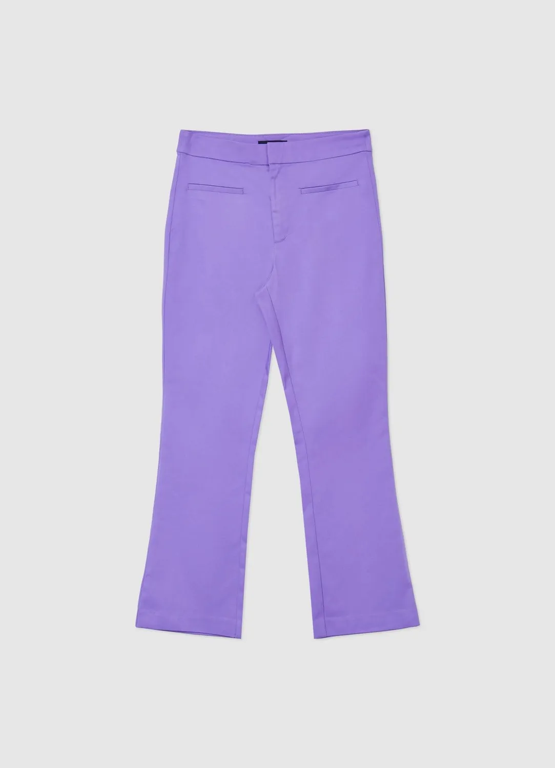 Calliope Cropped Flare pantalon rasatello femme coton