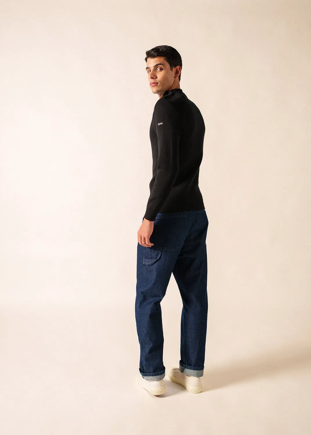 Saint James Matelot pull marin noir pure laine