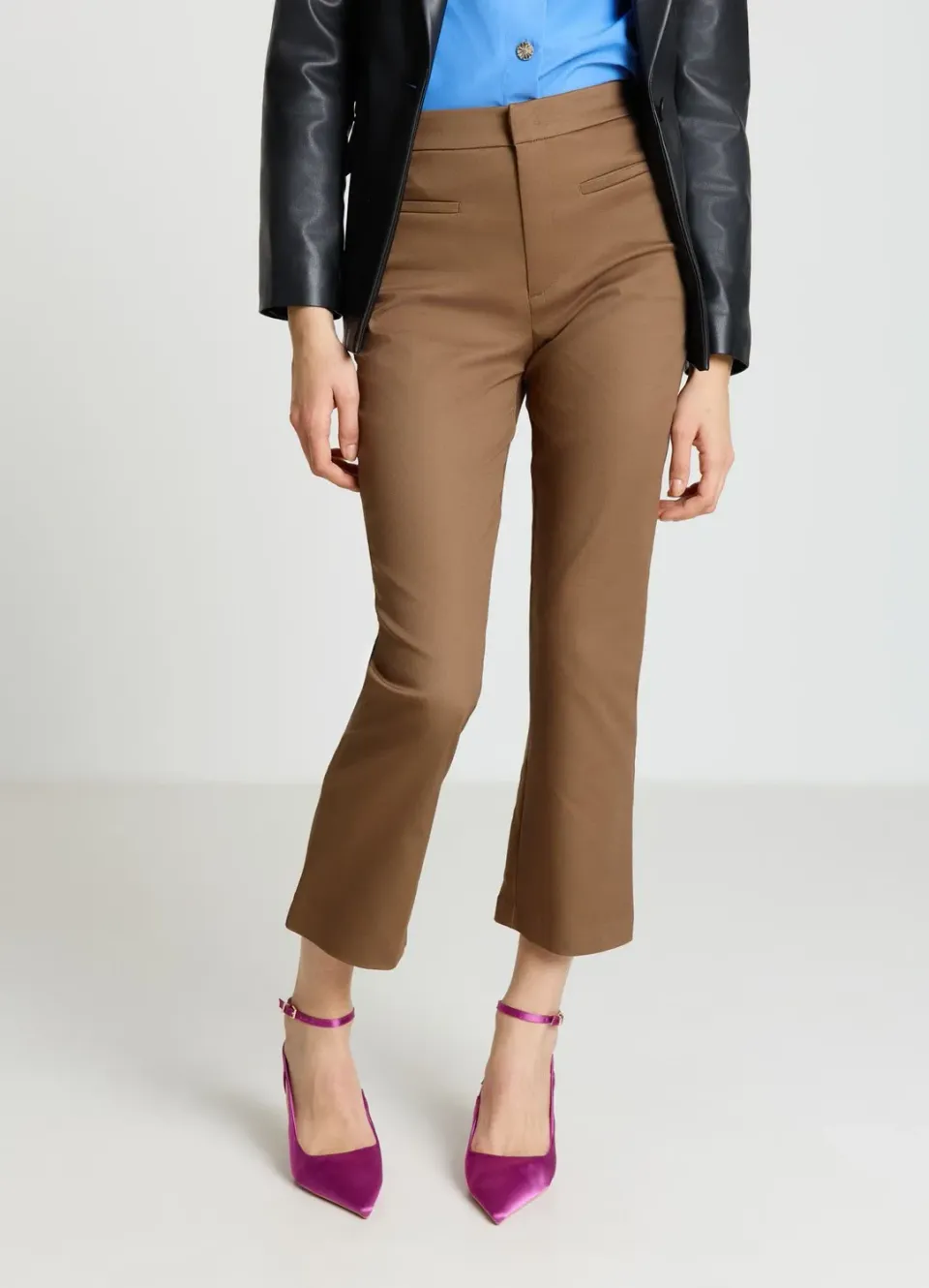 Calliope pantalon cropped flare coton taille S