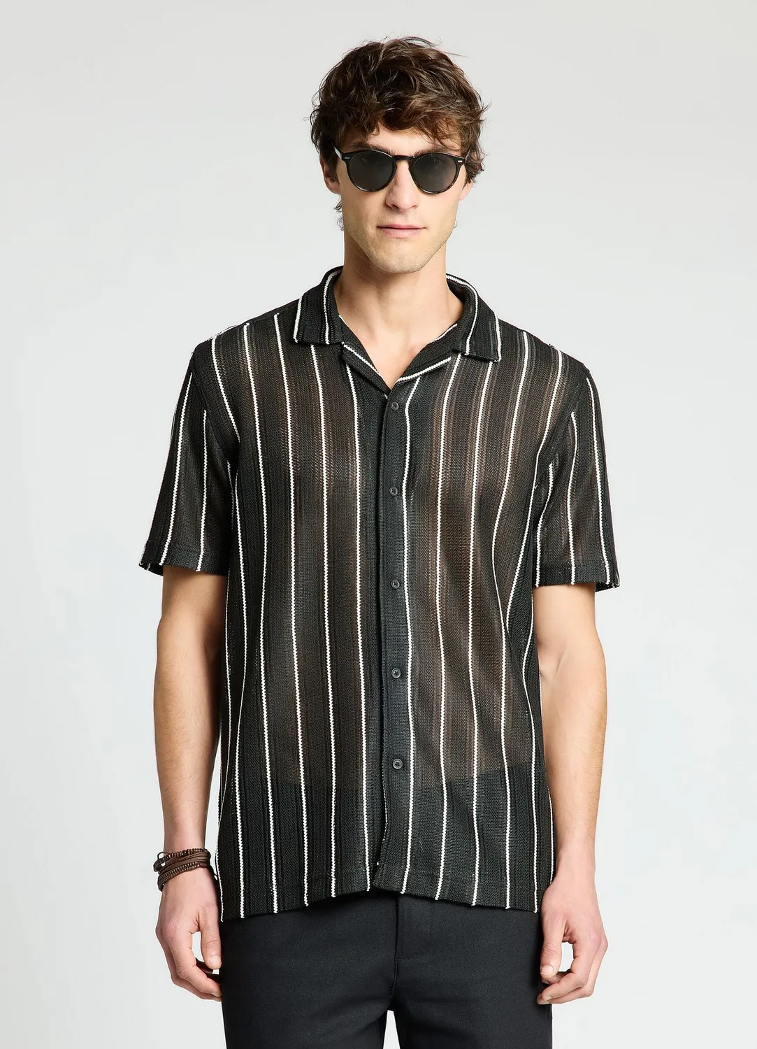 Calliope Chemise homme bowling rayée