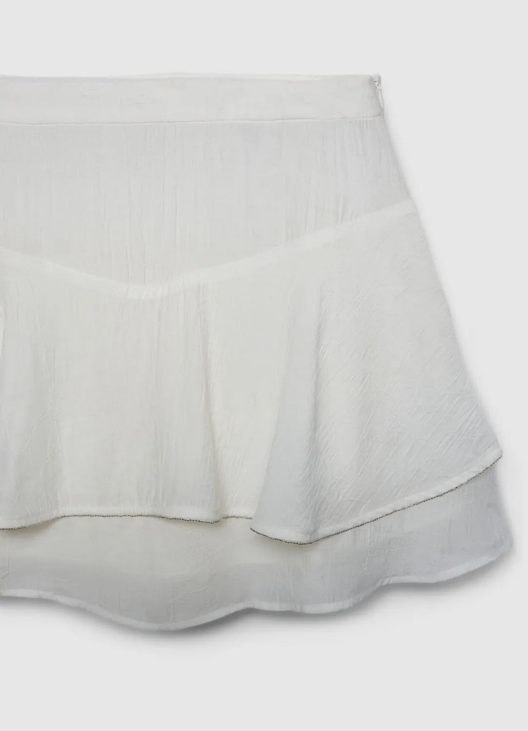 Calliope jupe-short à volants femme jacquard