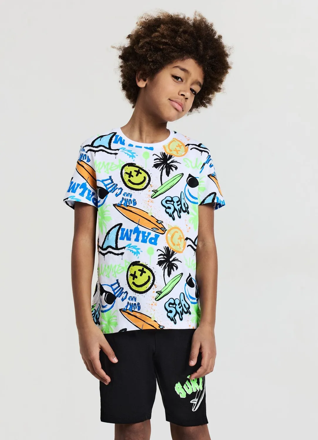 Calliope Ensemble garçon t-shirt short imprimé