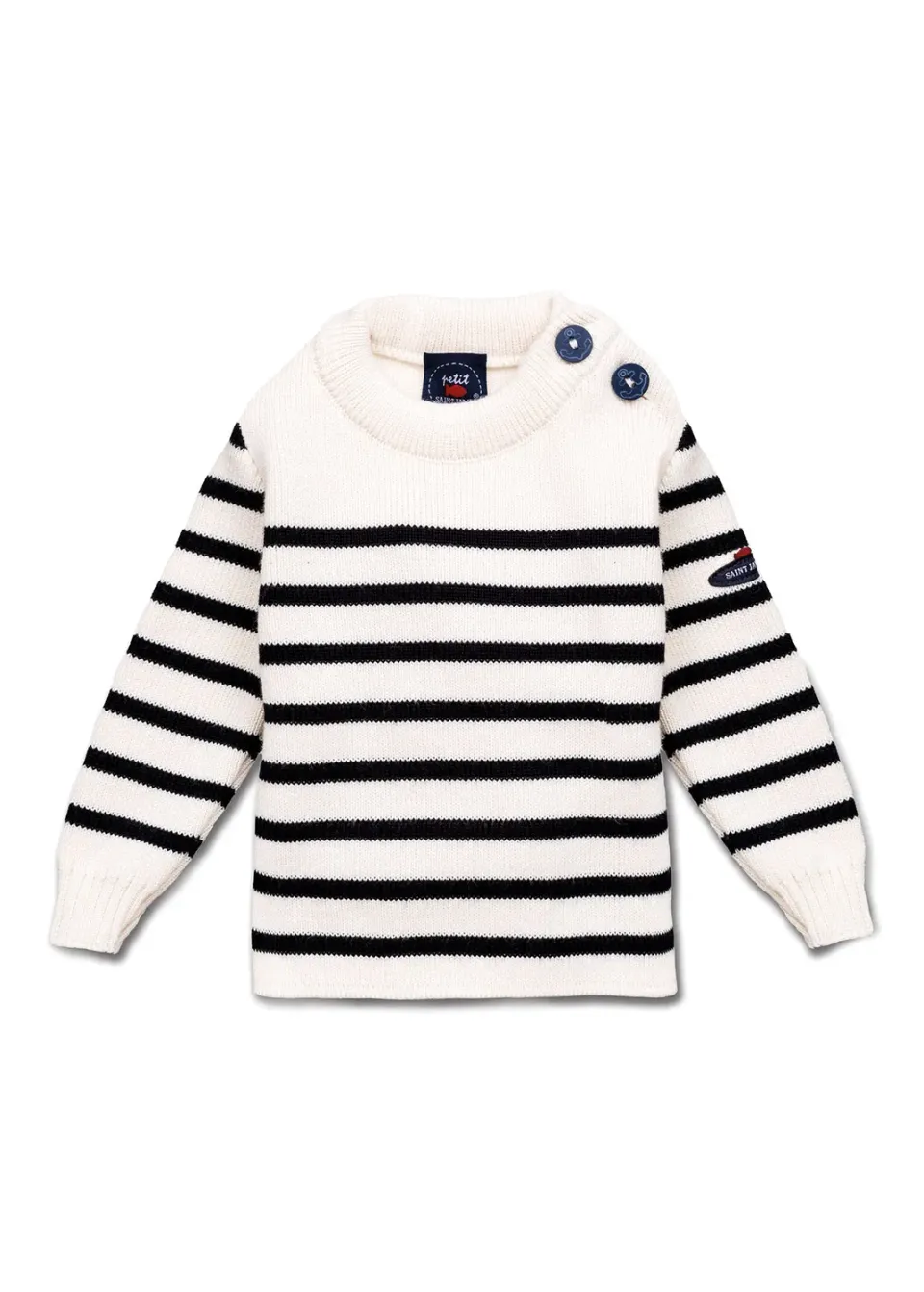 Saint James Moussaillon pull bébé écume navy laine