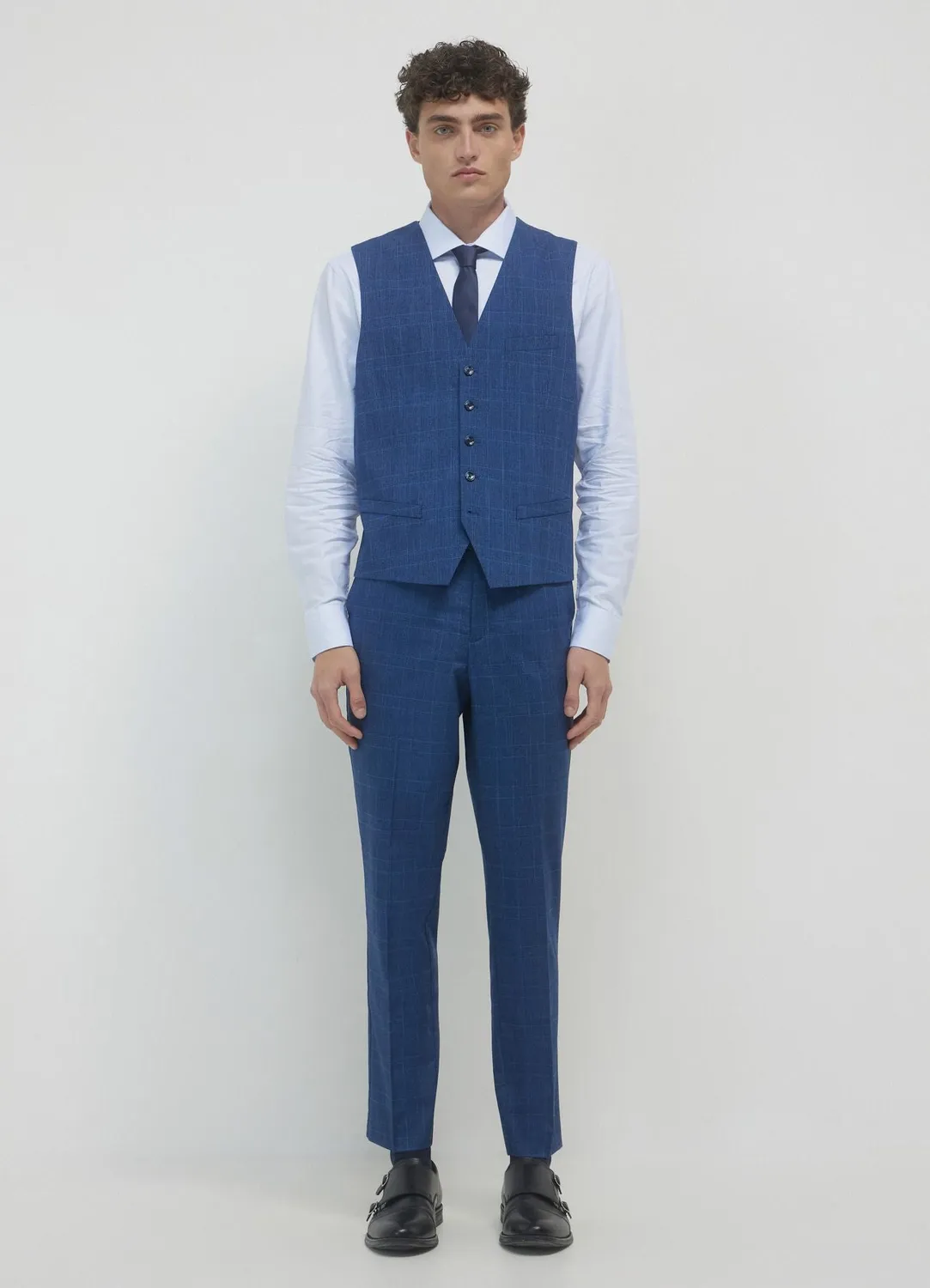 Calliope gilet à carreaux homme coupe regular