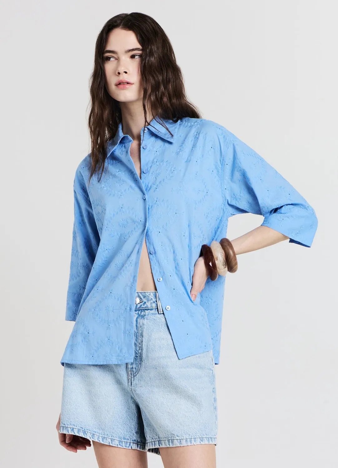 Calliope Bermuda femme denim taille haute