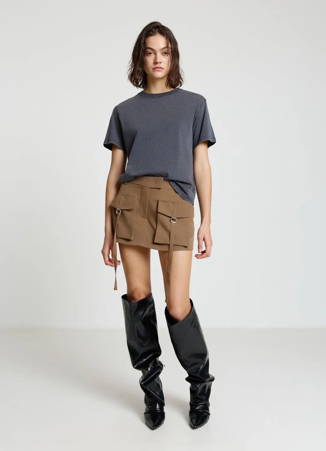 Calliope t-shirt femme col rond manches courtes unie
