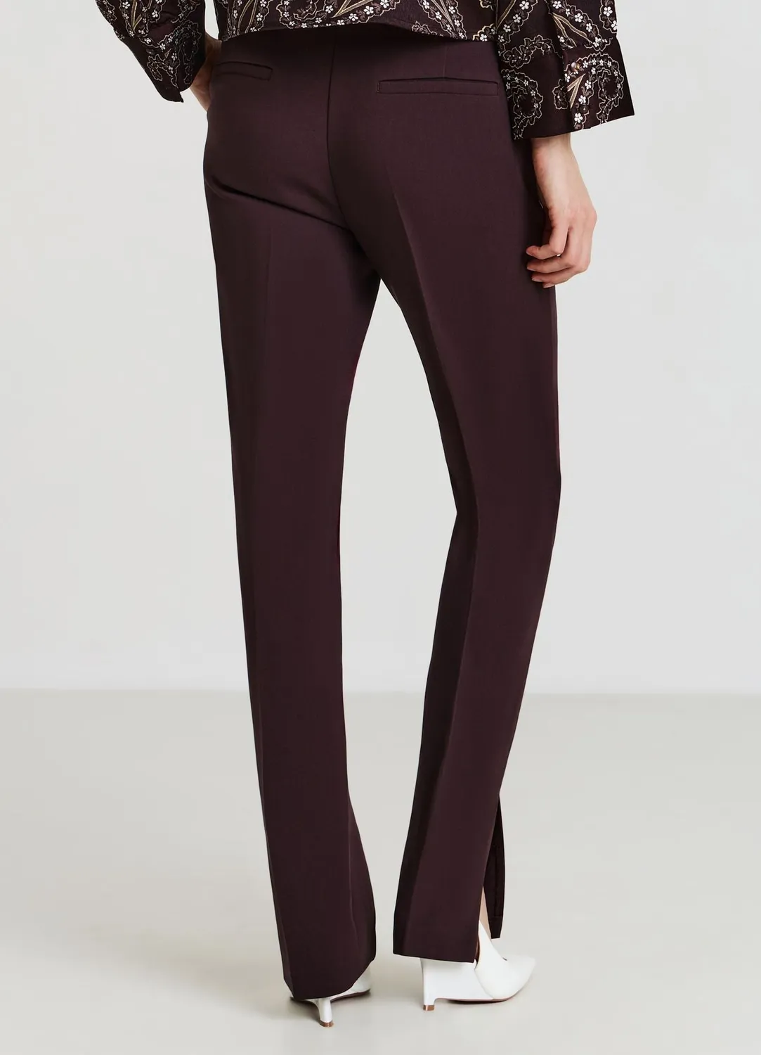 Calliope pantalon slim femme fentes bureau