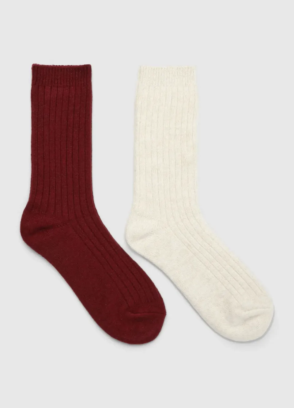 Calliope Lot 2 chaussettes femme côtes brillantes