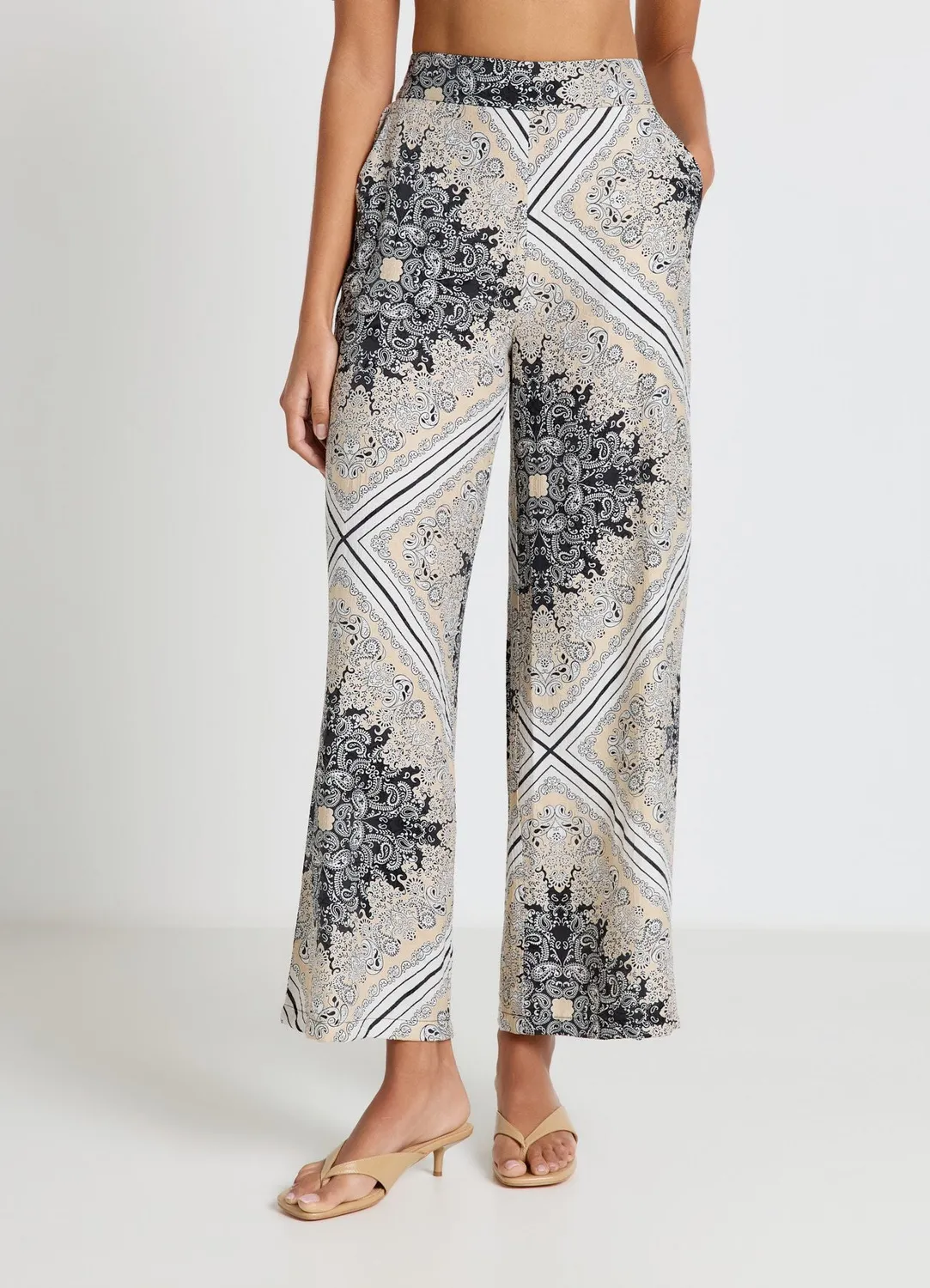 Calliope pantalon palazzo femme imprimé bandana