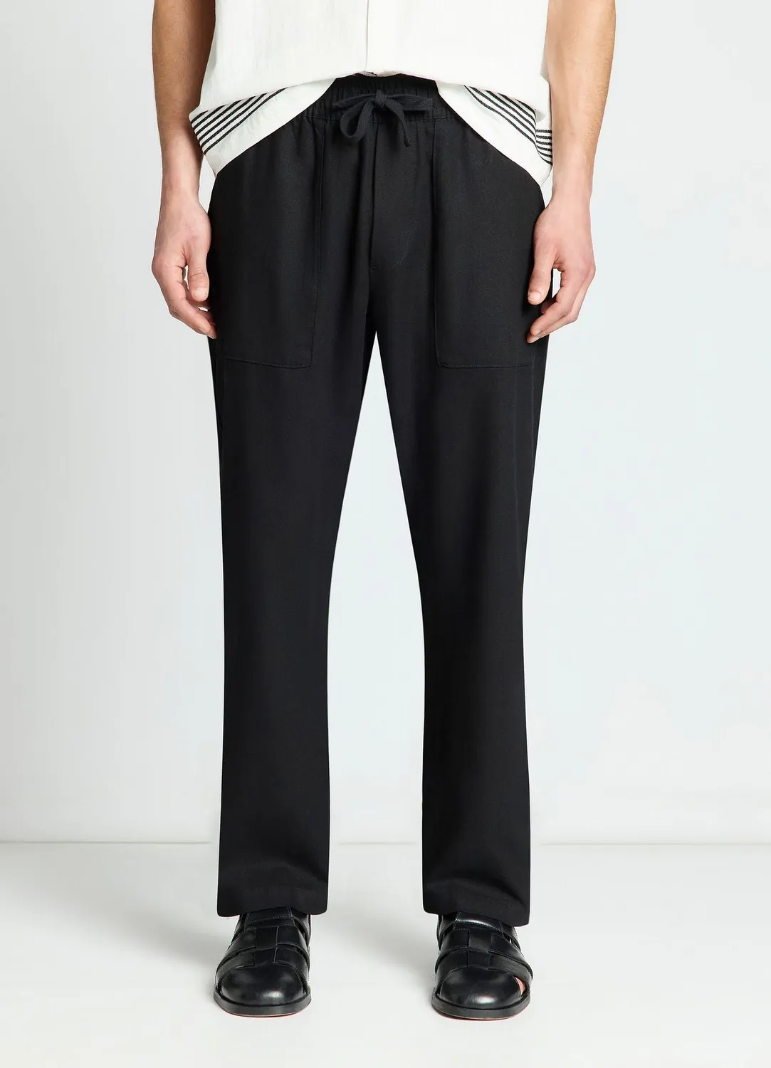 Calliope pantalon jogger lin homme coupe droite