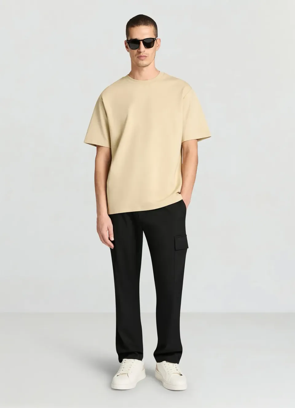 Calliope t-shirt ample uni homme col rond