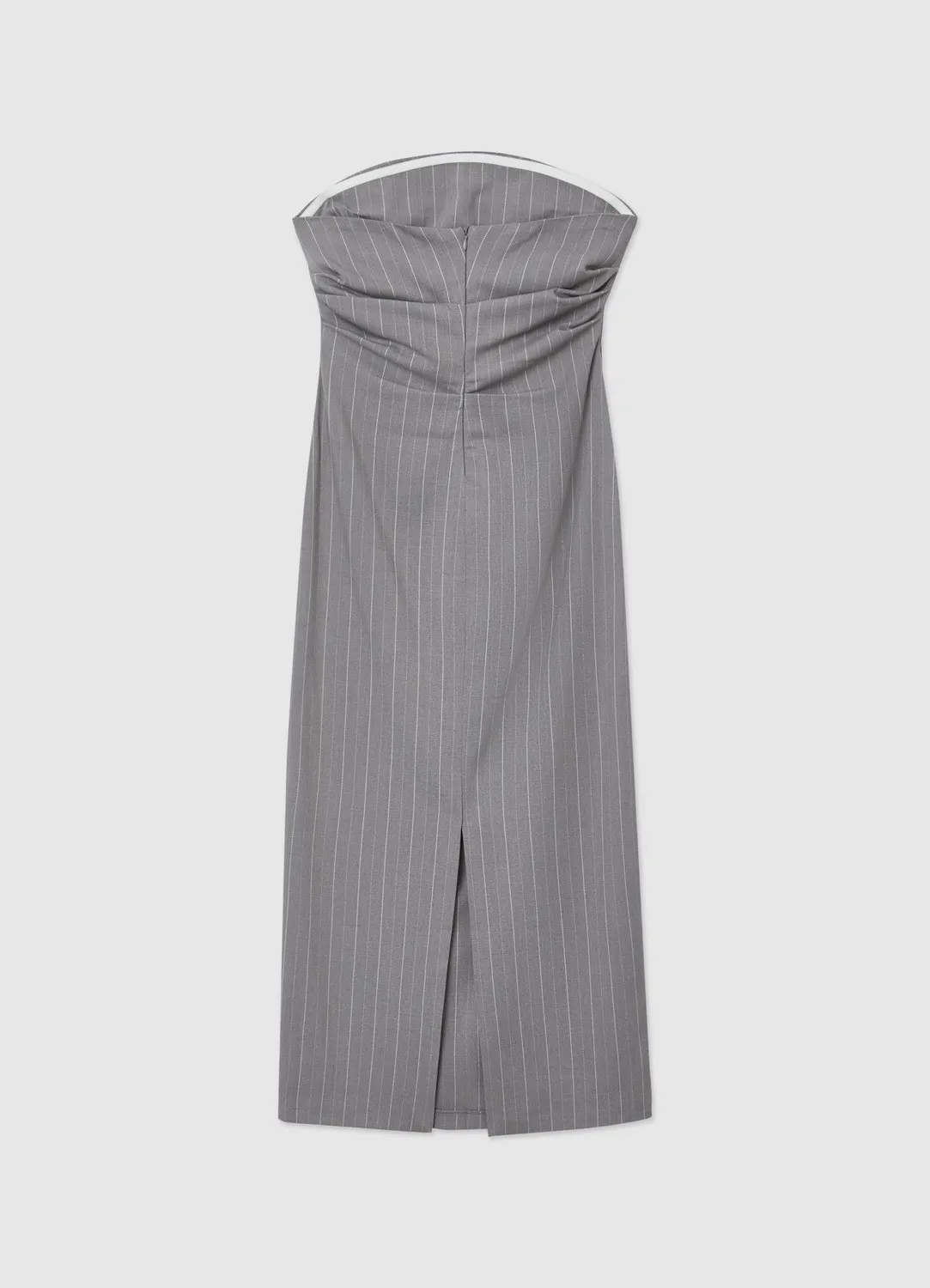 Calliope robe bustier à rayures fente dos zippé