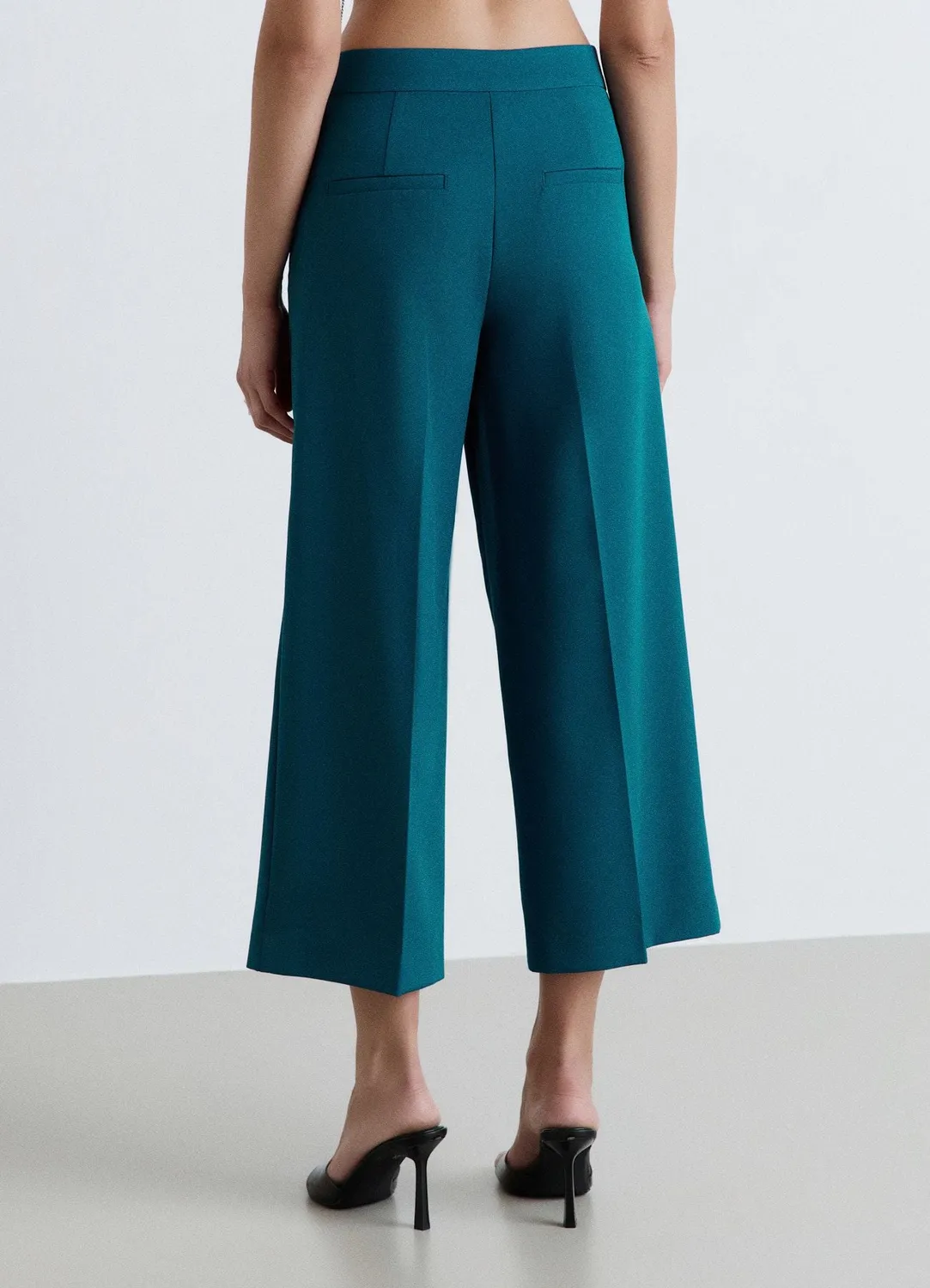 Calliope pantalon culotte femme large taille haute