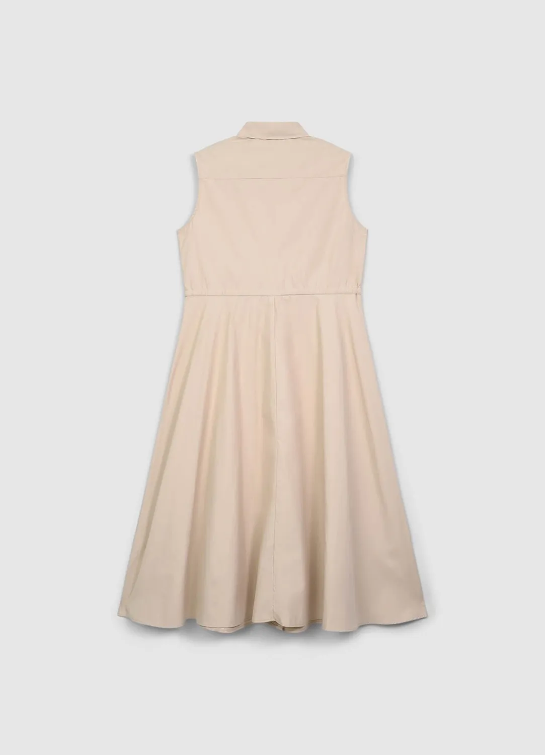 Calliope robe chemise longue sans manches boutonnée