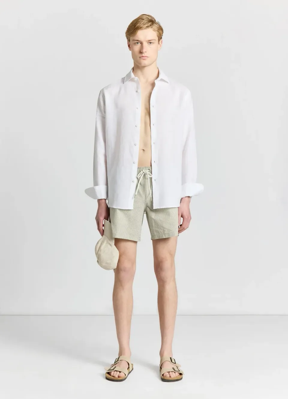 Calliope bermuda rayé short de bain homme cordon