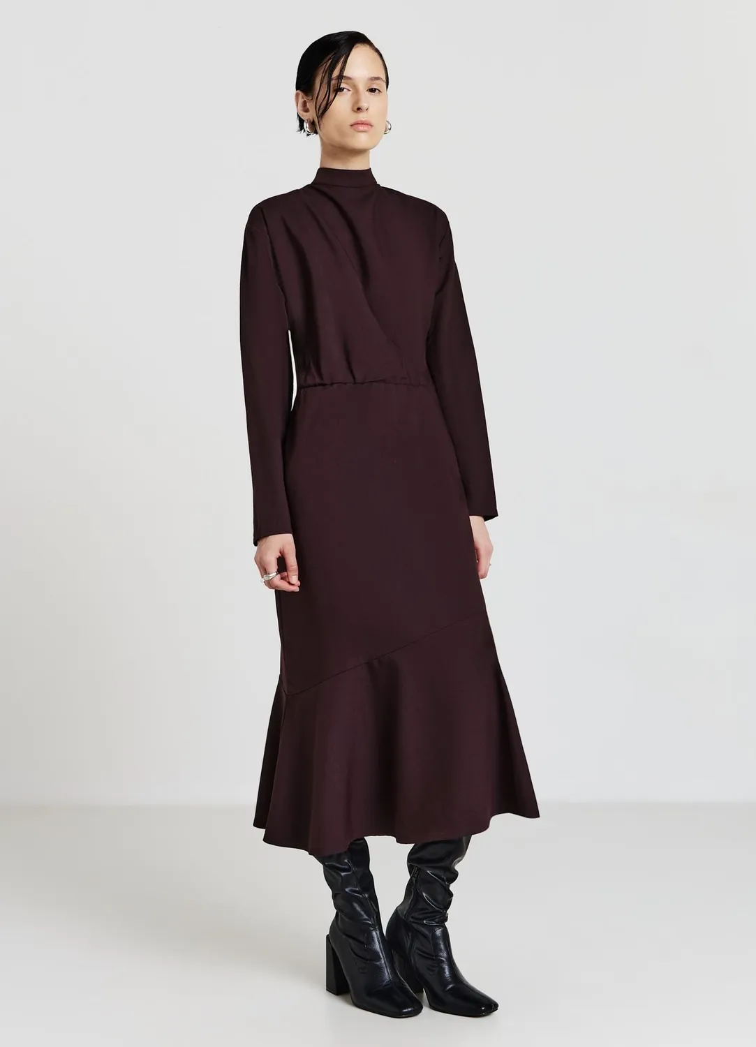 Calliope manches chauve-souris robe manches longues femme