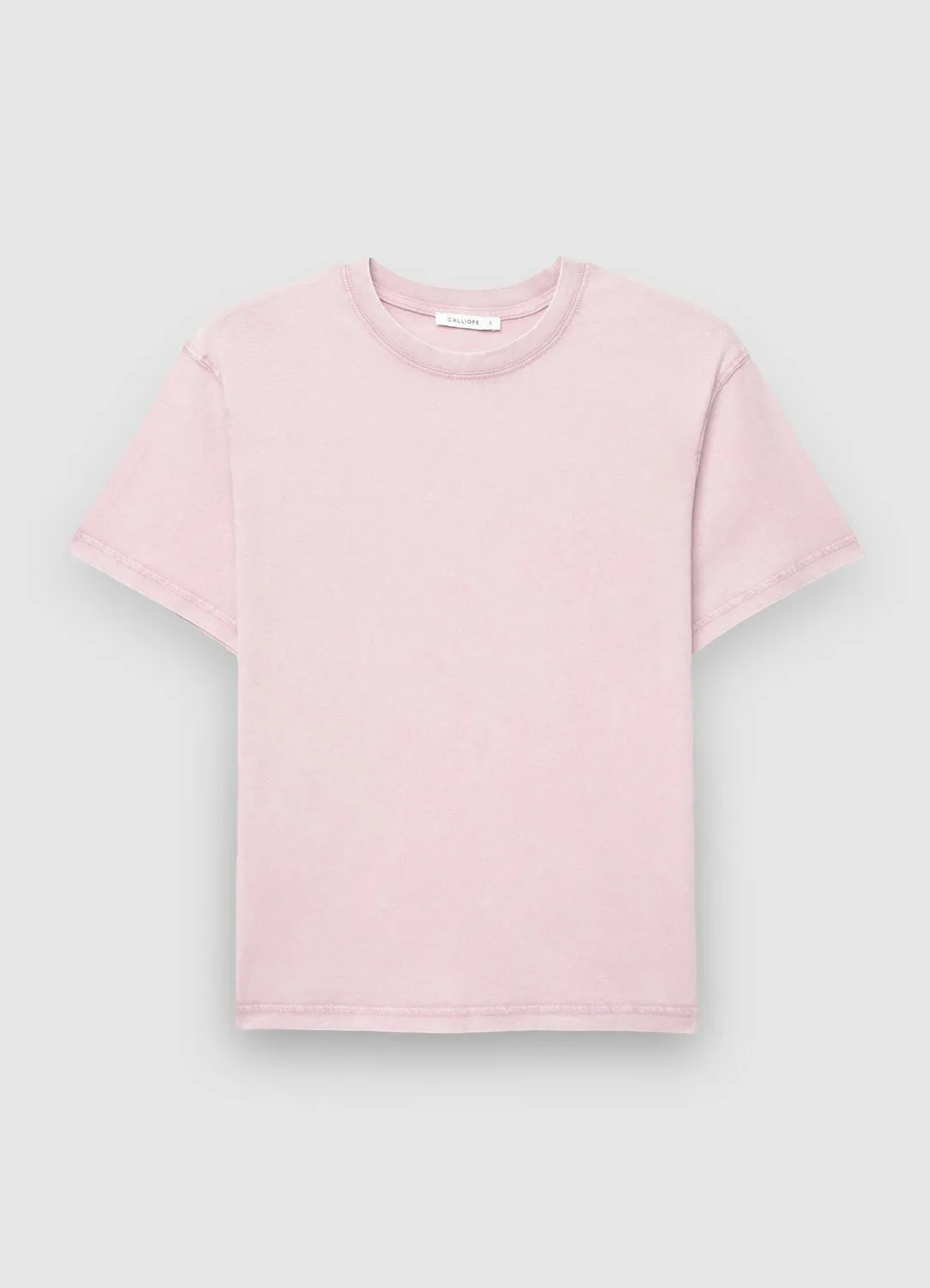 Calliope T-shirt femme col rond uni manches courtes