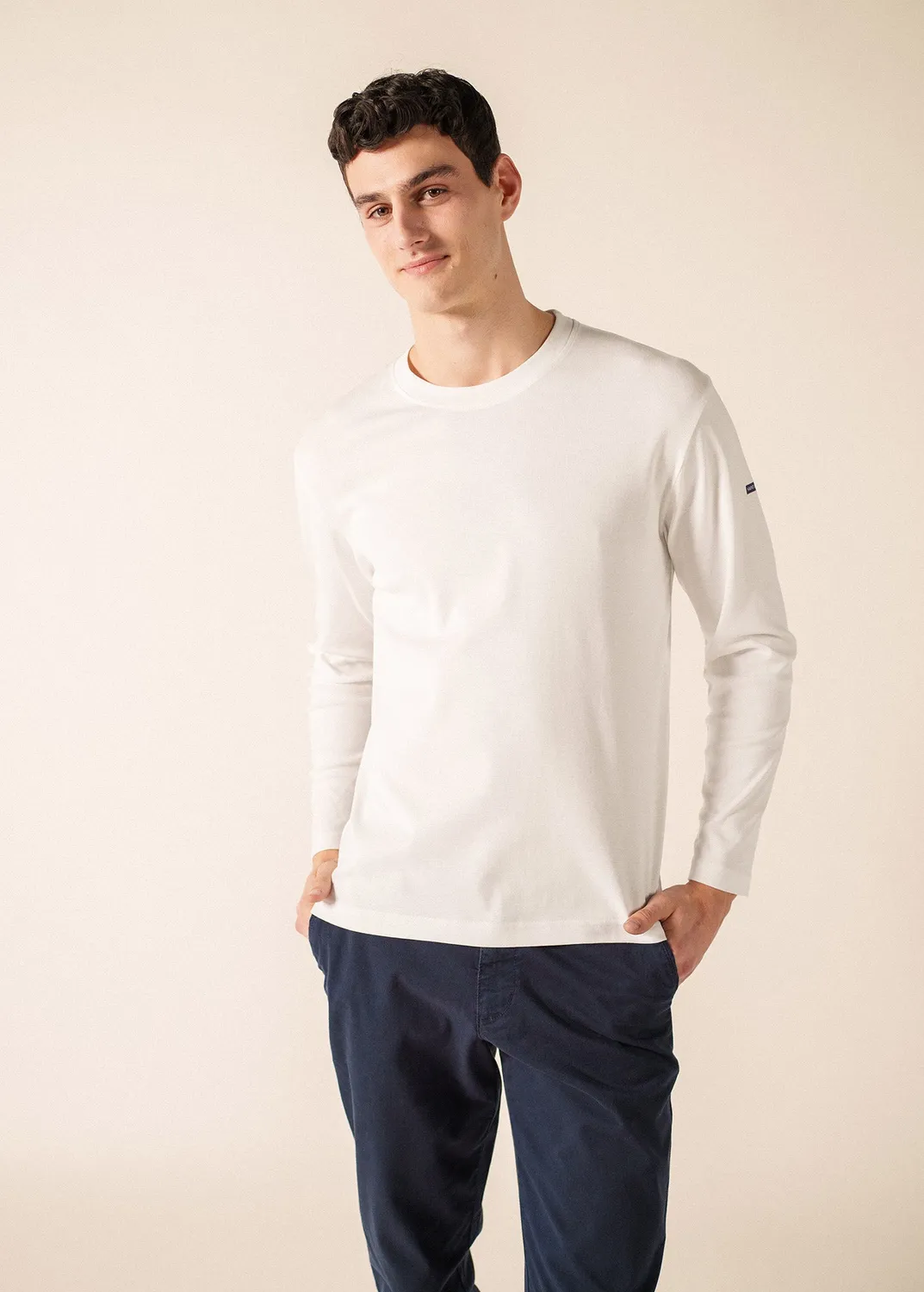 Saint James Lumio t-shirt manches longues blanc coton