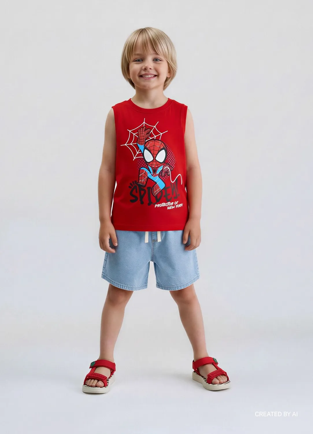 Calliope Coulisse short jean garçon taille élastiquée coton