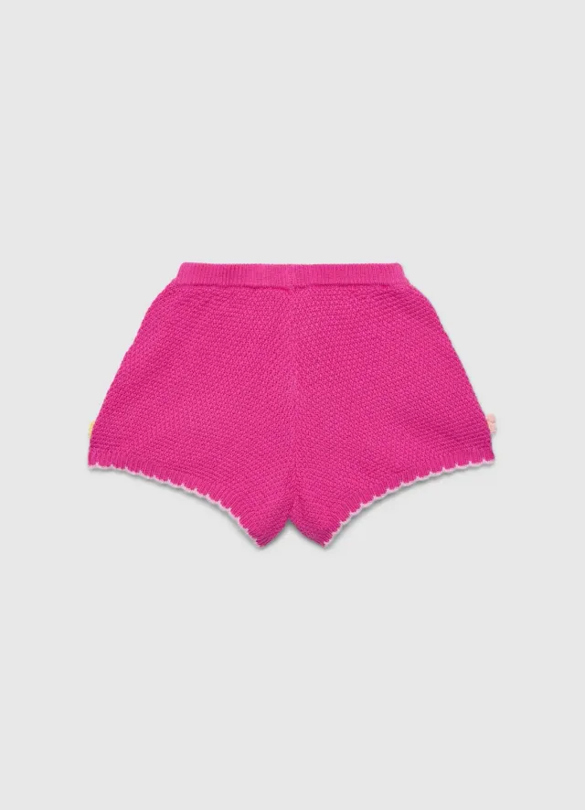 Calliope short crochet fille fleurs appliquées