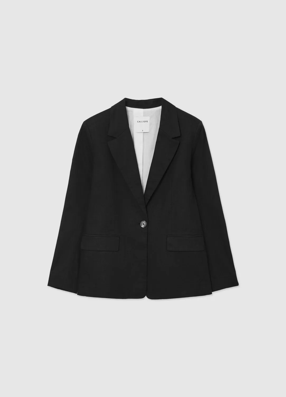 Calliope monopetto blazer lin femme beige