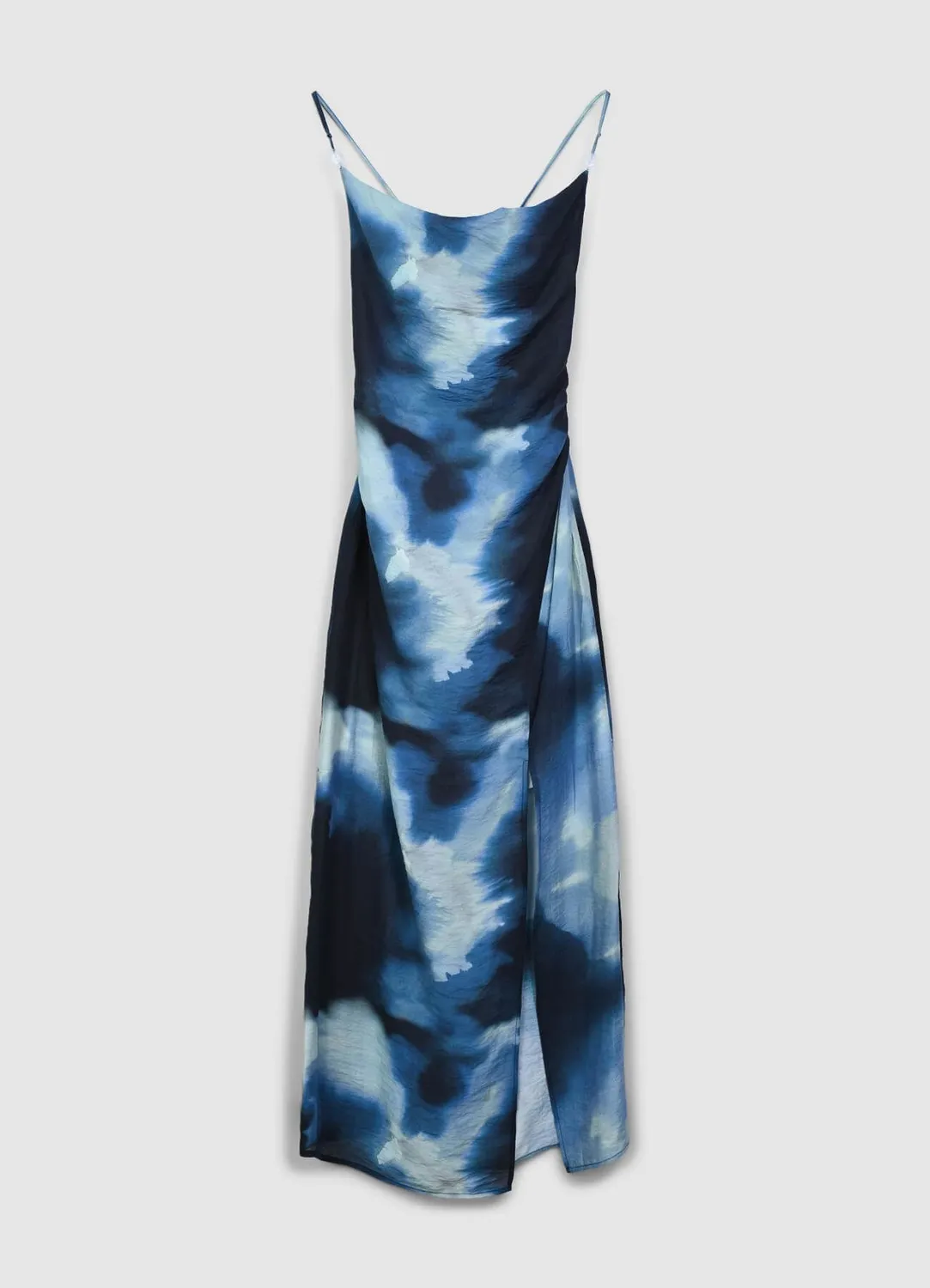 Calliope Robe longue châle femme dégradé fente