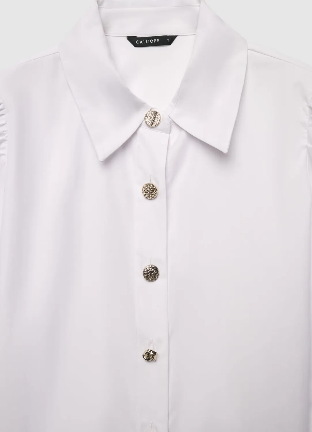 Calliope chemise boutons dorés femme unie