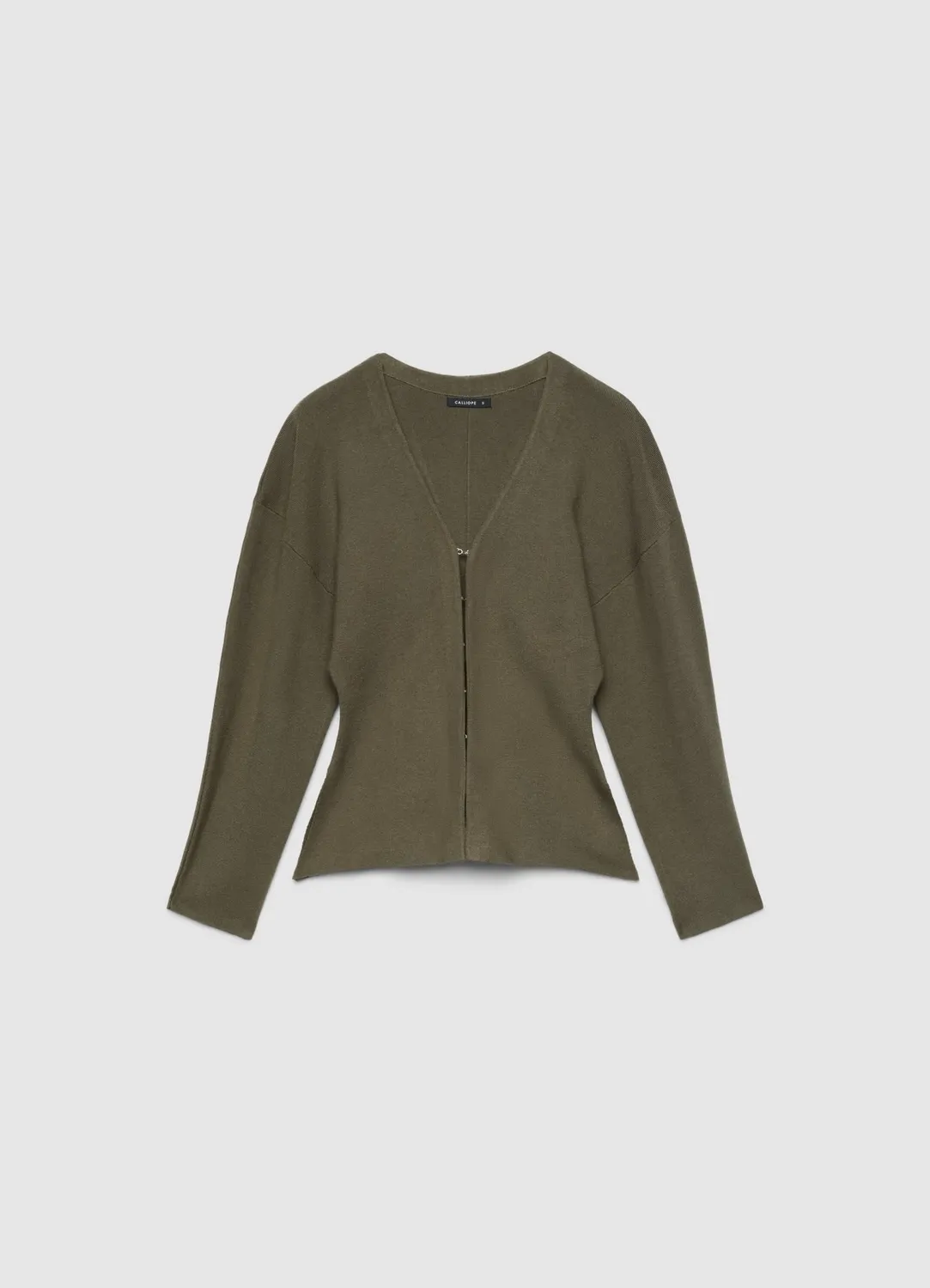Calliope Cardigan femme col V uni fermeture crochets