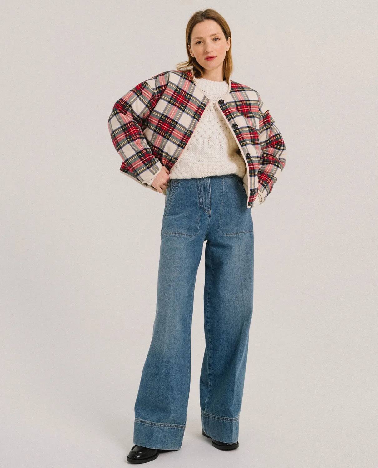 TINSELS FESTON jean LA VAGUE taille haute coton