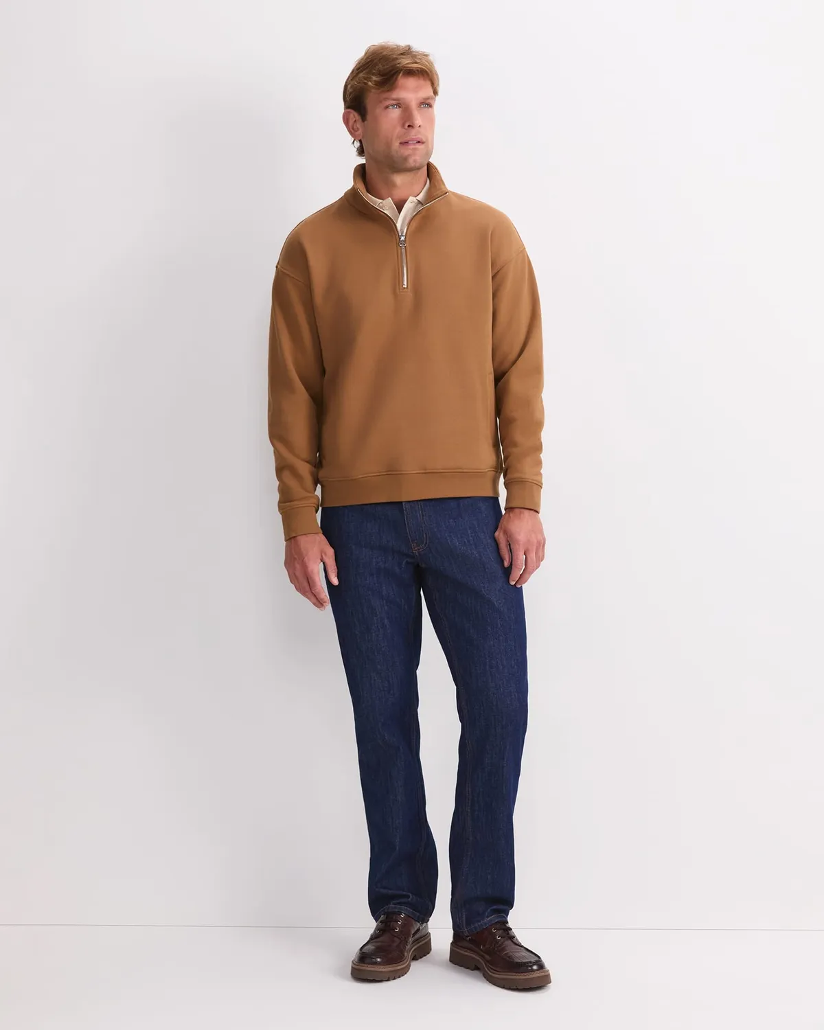 Sportscraft Quarter Zip Sweat zippé molleton homme