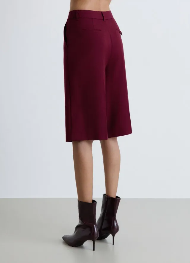Calliope bermuda long pinces taille haute femme