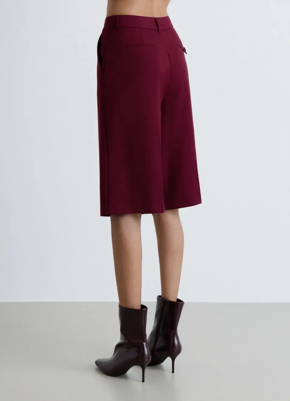 Calliope bermuda long pinces taille haute femme