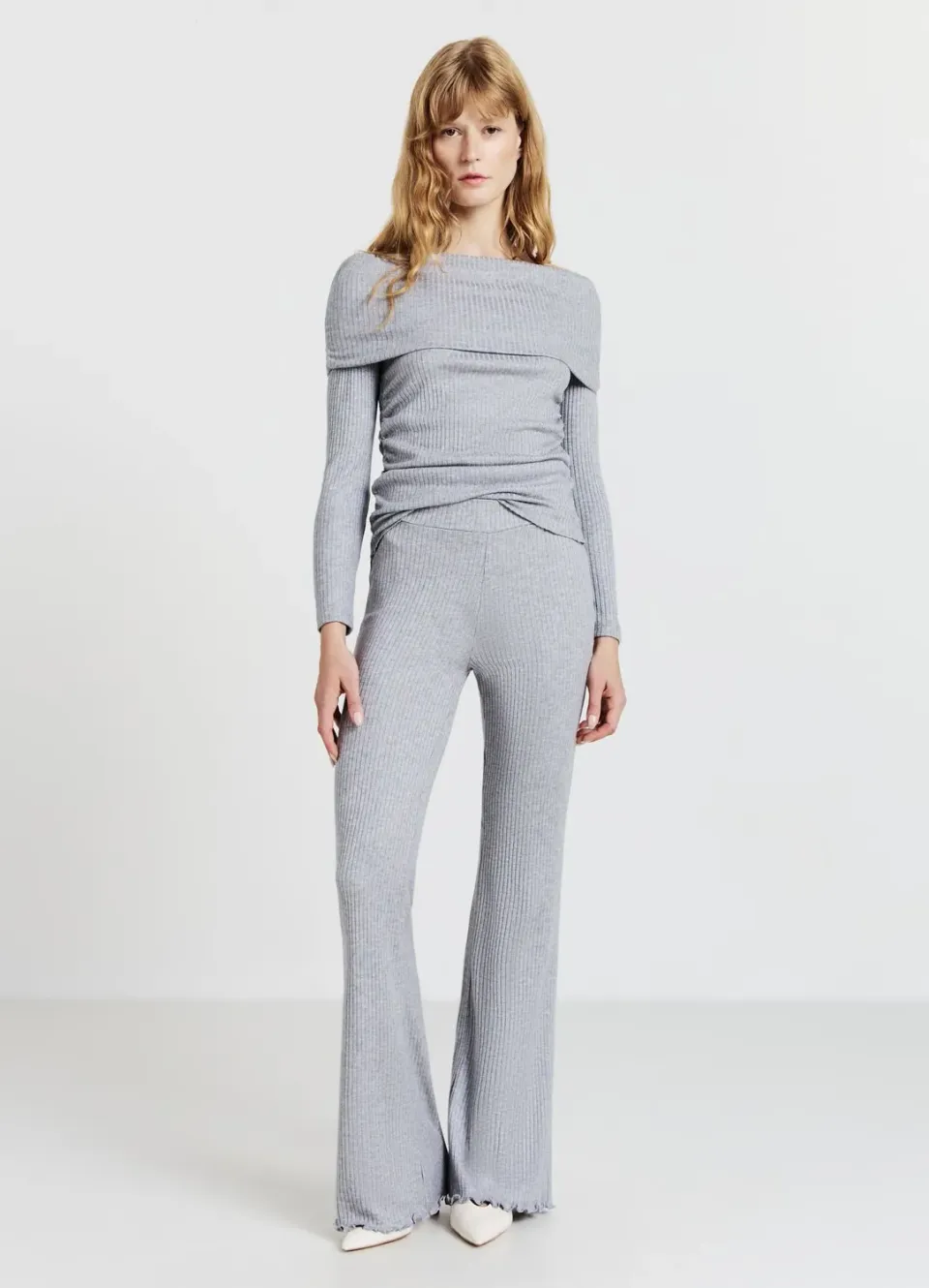Calliope Zampa Legging évasé à côtes taille haute femme