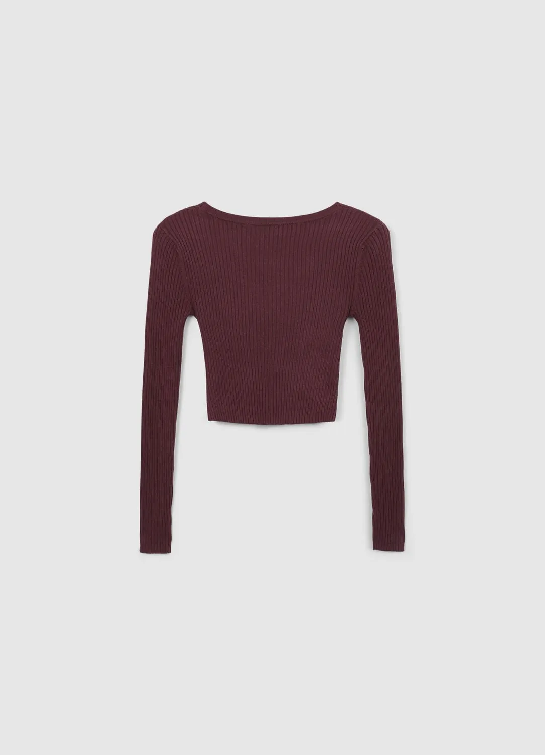 Calliope top croisé côtelé col V femme